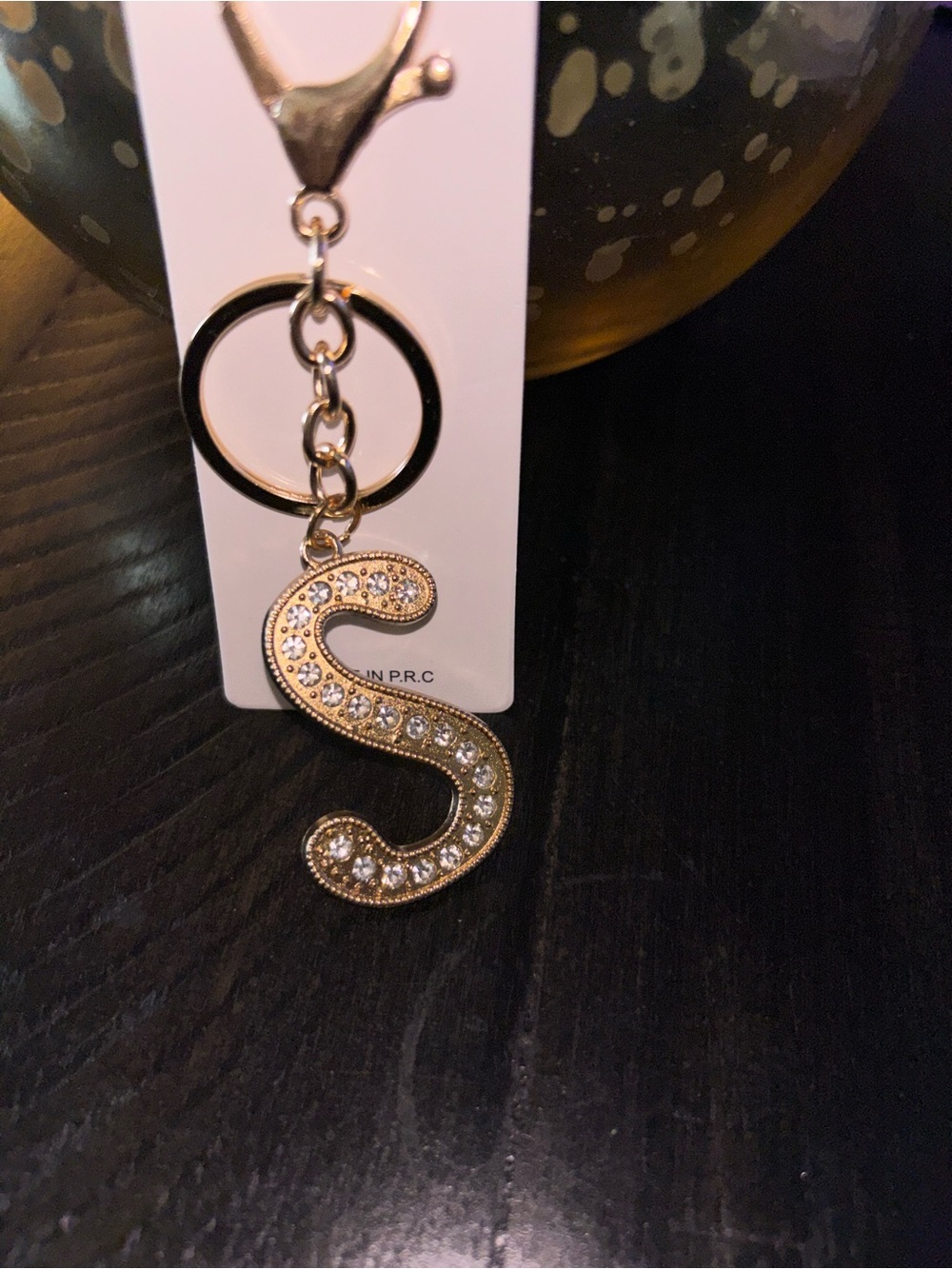 ✨ Charm/Keychain- Bling Rhinestone Initial "S” Bag Charm ✨